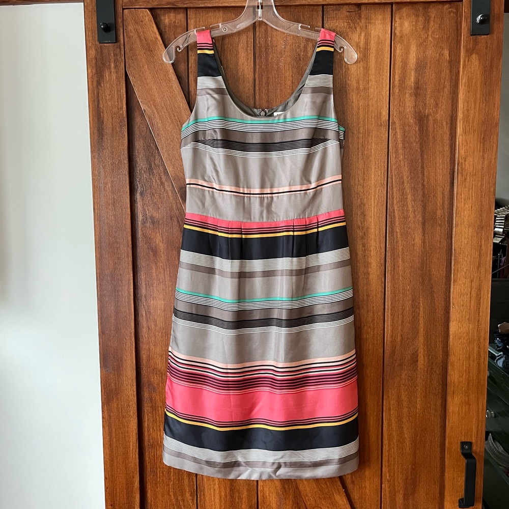 Banana Republic striped silk dress, like new